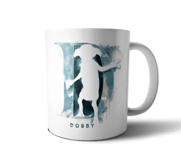 Taza de Cerámica Harry Potter Dobby Letra D