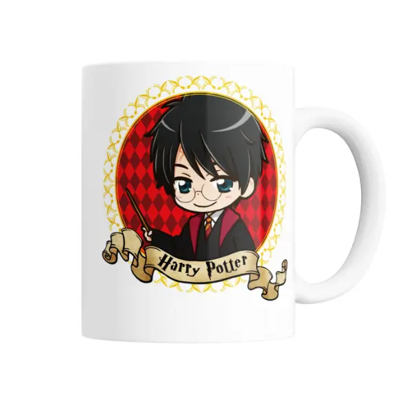 Taza de Cerámica Harry Potter Chibi con Varita