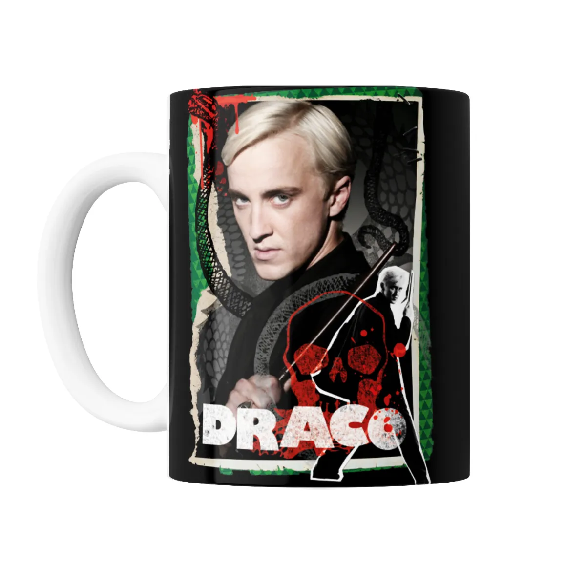 Taza de Cerámica Harry Potter Draco Malfoy Serpiente - vista 2