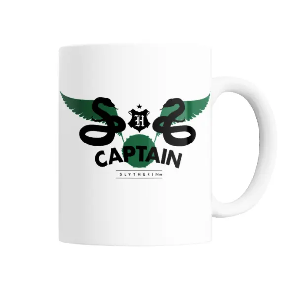 Taza de Cerámica Harry Potter Slytherin Captain Alas Serpientes