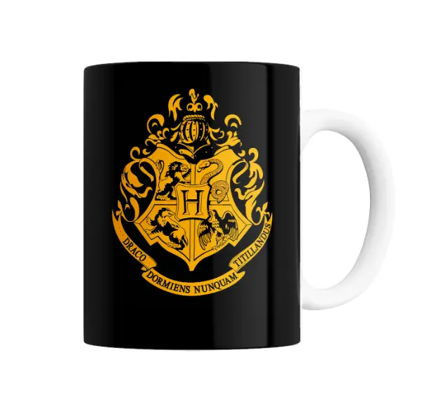Taza de Cerámica Harry Potter Escudo de Hogwarts Dorado