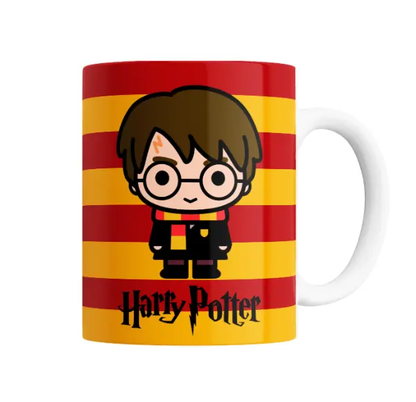 Taza de Cerámica Harry Potter Chibi con Bufanda Gryffindor