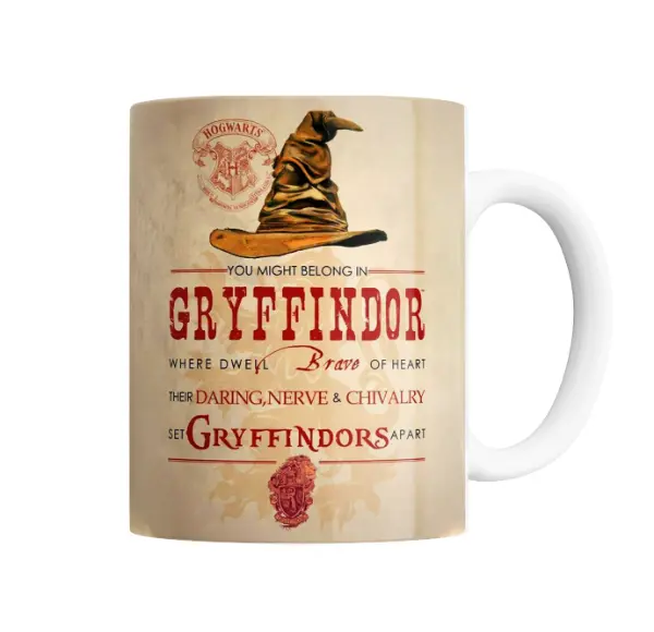 Taza de Cerámica Harry Potter Gryffindor Sombrero Seleccionador
