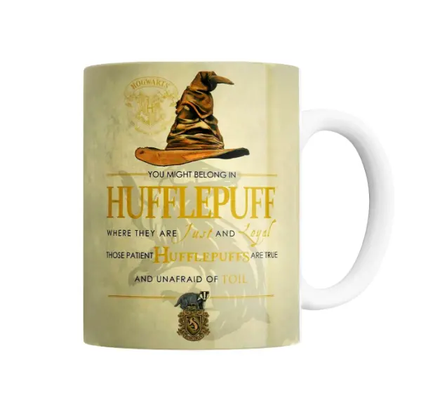 Taza de Cerámica Harry Potter Sombrero Seleccionador Hufflepuff