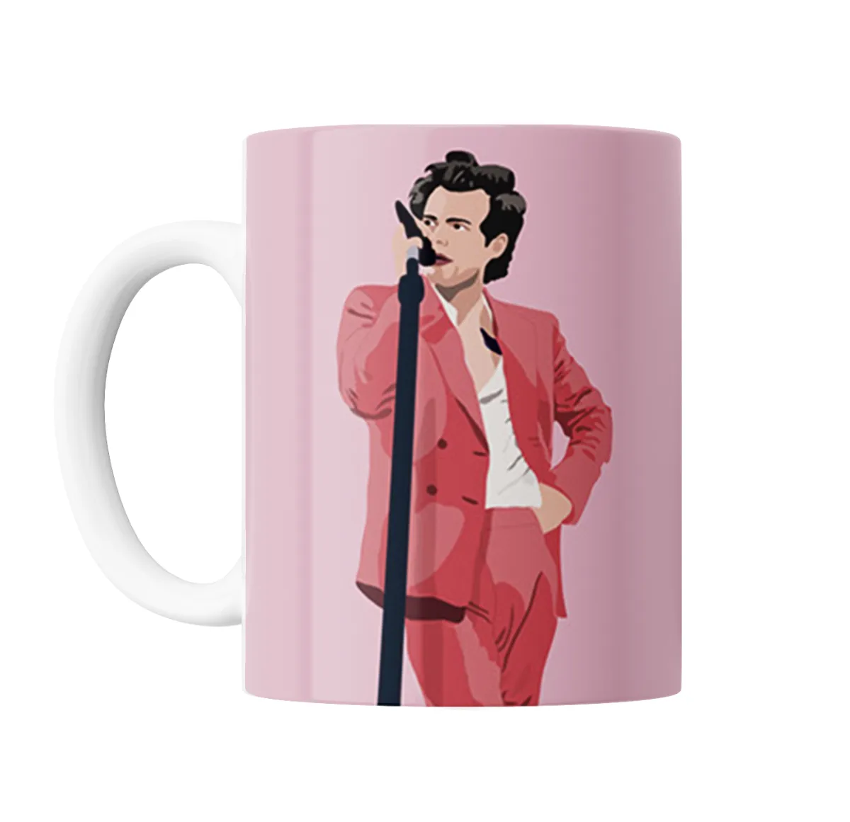 Taza de Cerámica Harry Styles Traje Rosa con Micrófono - vista 2