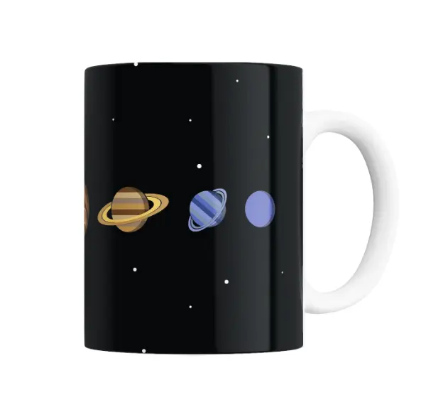 Taza de Cerámica Sistema Solar Planetas Espacio