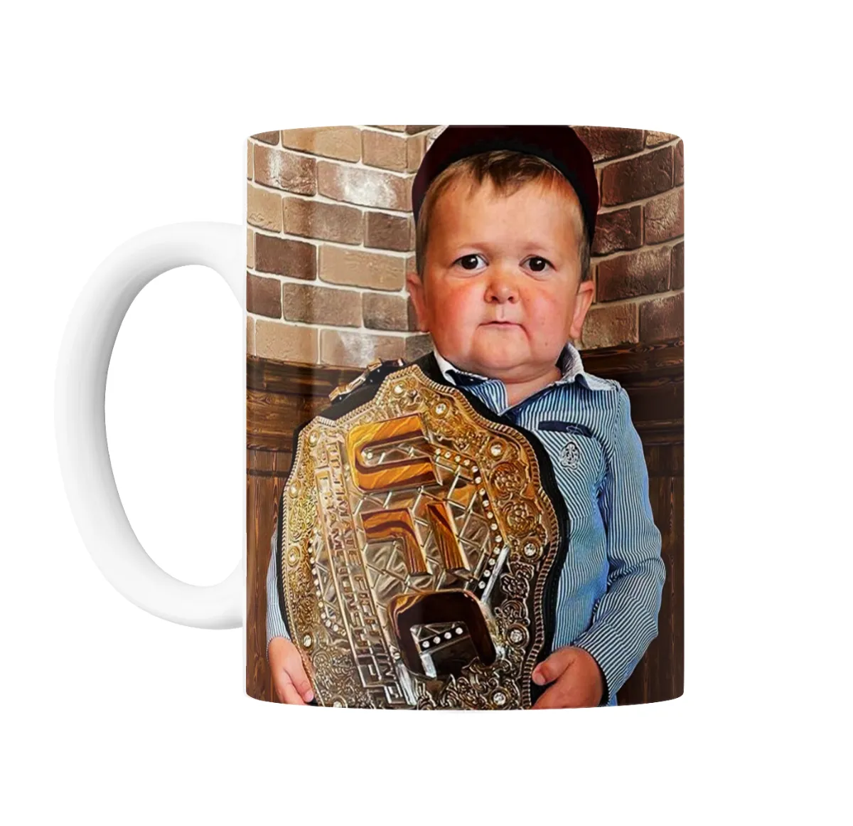Taza de Cerámica Hasbulla con Cinturón de Campeón - vista 2