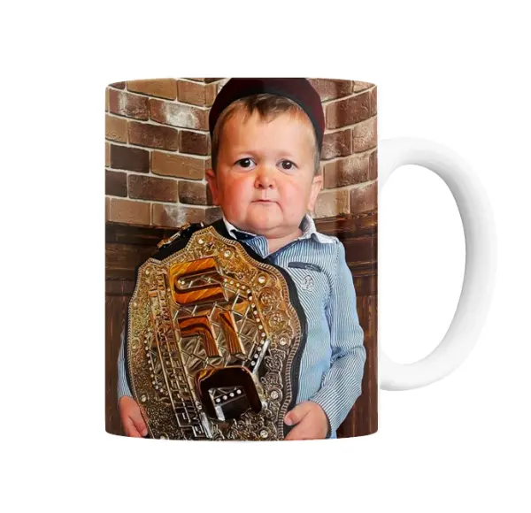 Taza de Cerámica Hasbulla con Cinturón de Campeón