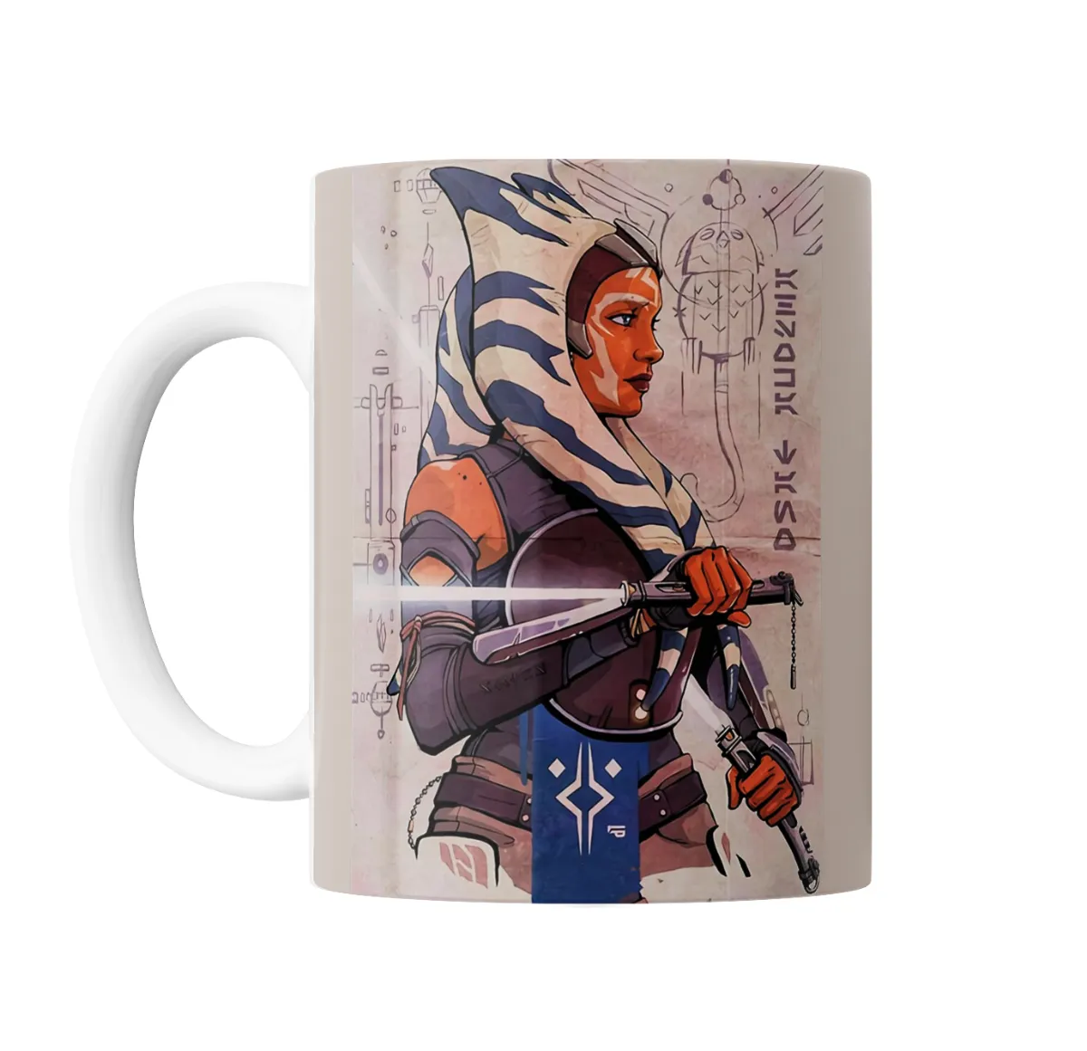 Taza de Cerámica Star Wars Ahsoka Tano Sable Lightsabers - vista 2