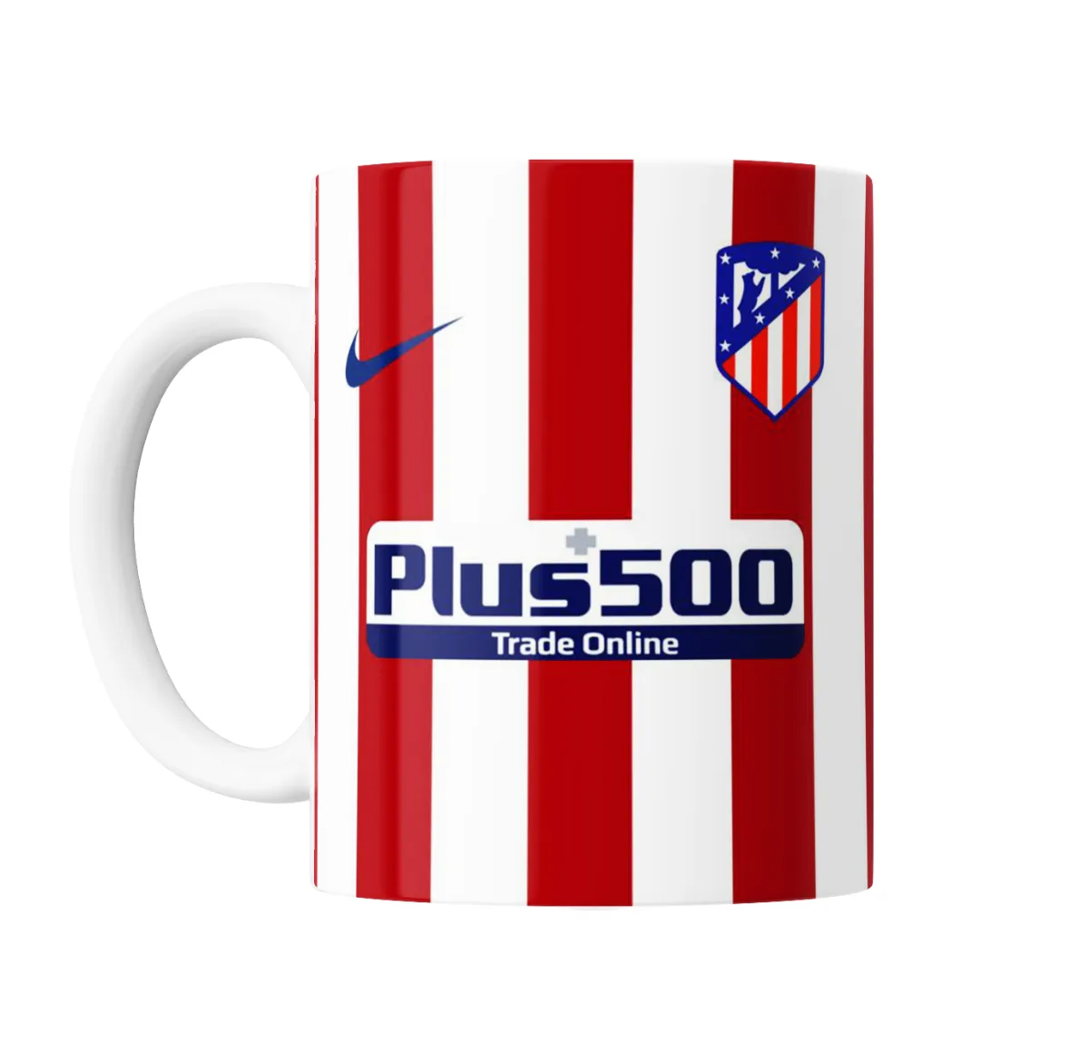 Taza de Cerámica Atletico Madrid Camiseta Rayas Rojiblancas - vista 2