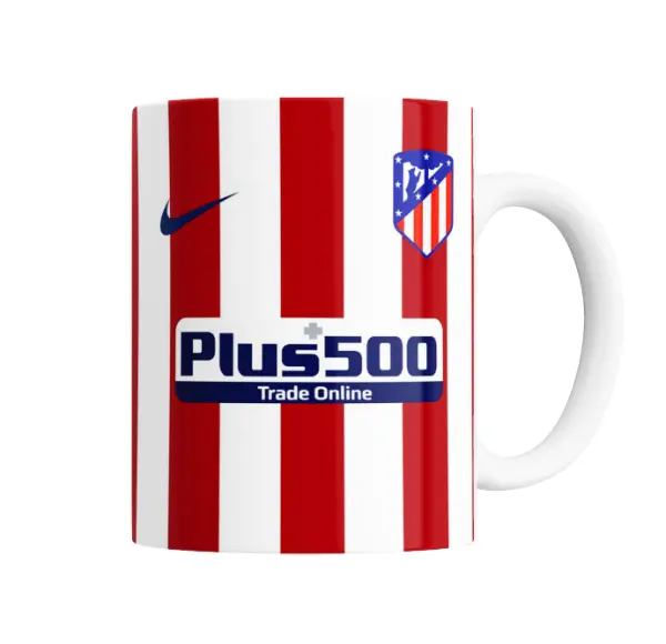 Taza de Cerámica Atletico Madrid Camiseta Rayas Rojiblancas