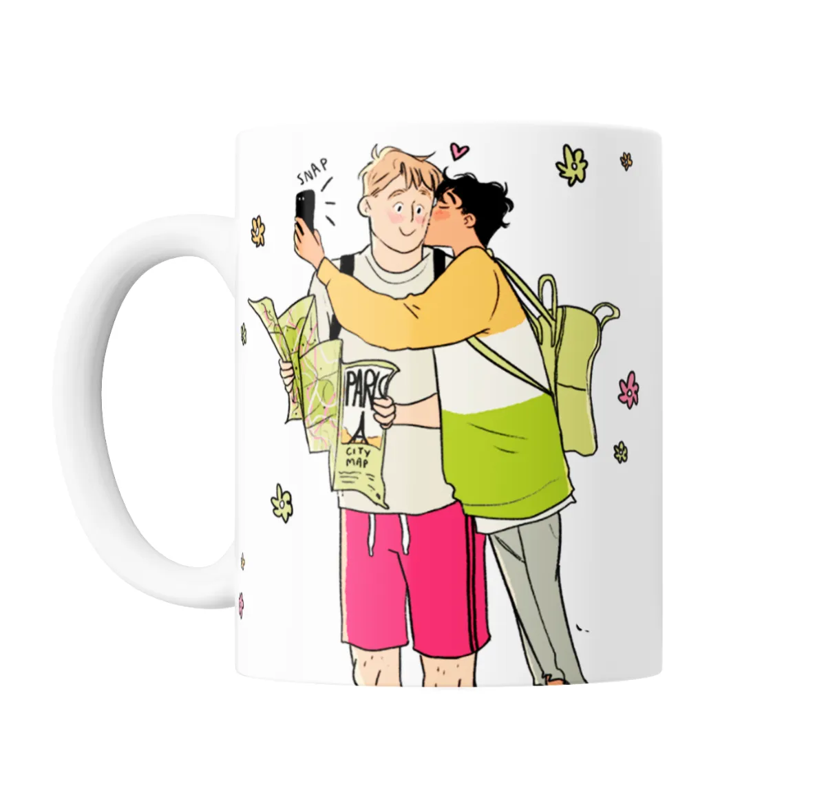 Taza de Cerámica Heartstopper Charlie y Nick en París - vista 2