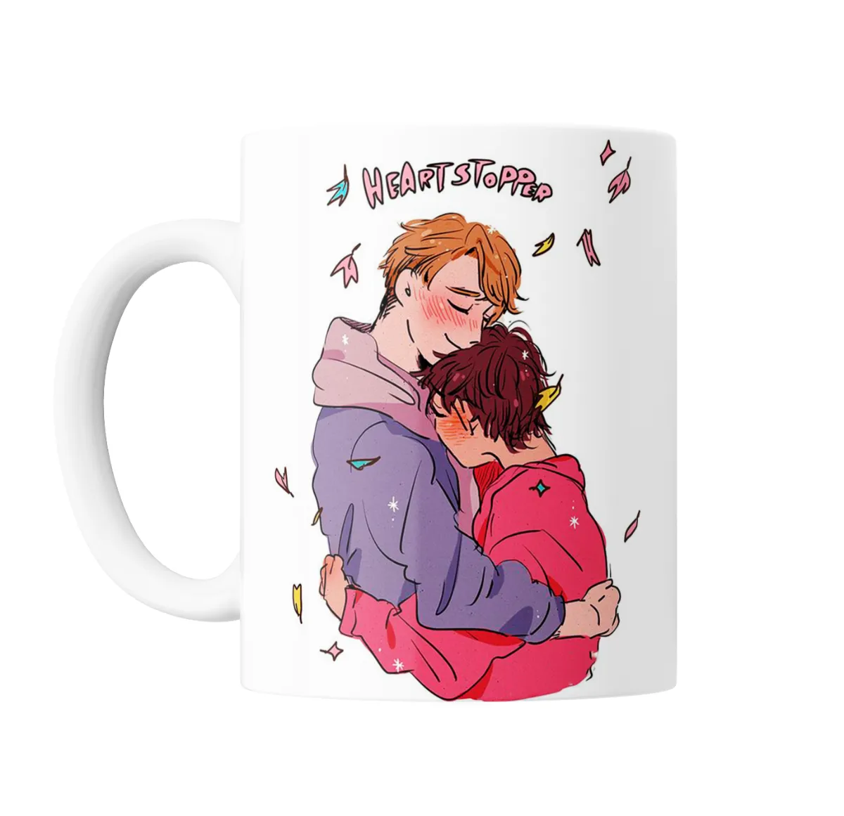 Taza de Cerámica Heartstopper Nick y Charlie abrazo - vista 2