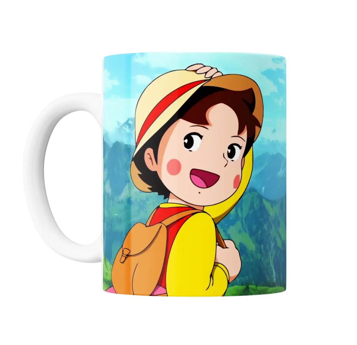 Taza de Cerámica Heidi Niña de los Alpes Montañas - vista 2