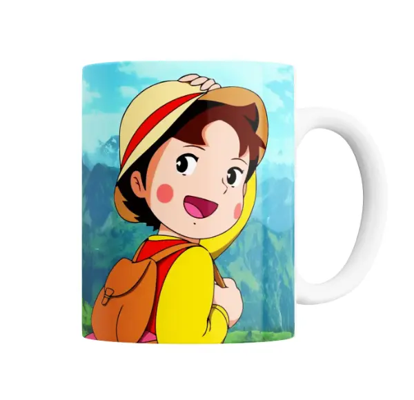 Taza de Cerámica Heidi Niña de los Alpes Montañas