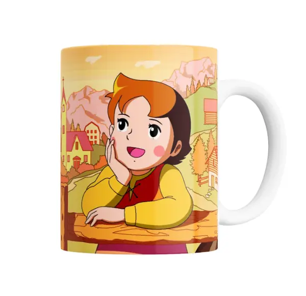 Taza de Cerámica Heidi Pedro en la Montaña