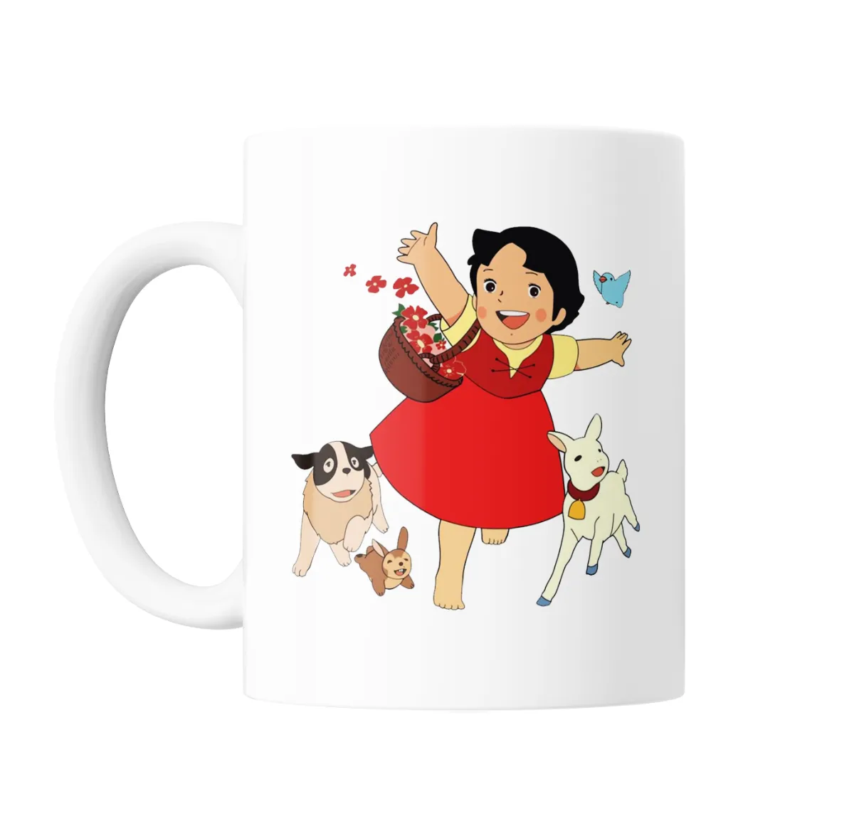 Taza de Cerámica Heidi Niña de los Alpes con Perro y Cabra - vista 2