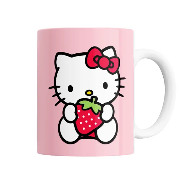 Taza de Cerámica Hello Kitty con Frutilla