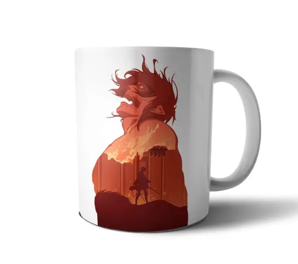 Taza de Cerámica Attack on Titan Eren Titán Atardecer