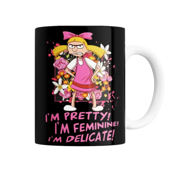Taza de Cerámica Hey Arnold Helga Im Pretty Im Feminine