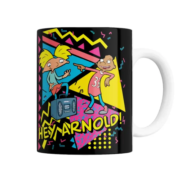 Taza de Cerámica Hey Arnold Helga y Gerald Estilo Retro