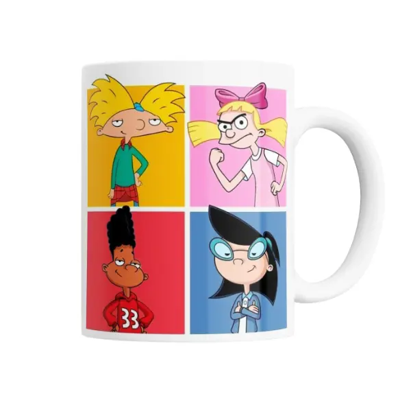 Taza de Cerámica Hey Arnold Personajes Pop Art