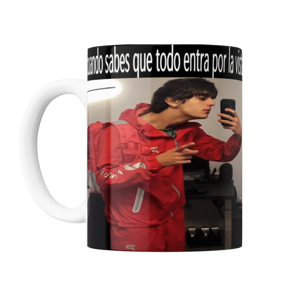 Taza de Cerámica Hilario Jose Meme Cuando sabes que todo entra por la vista - vista 2
