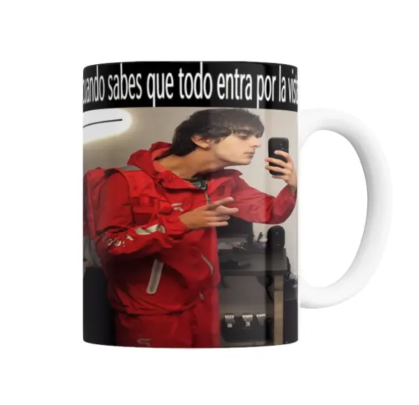 Taza de Cerámica Hilario Jose Meme Cuando sabes que todo entra por la vista