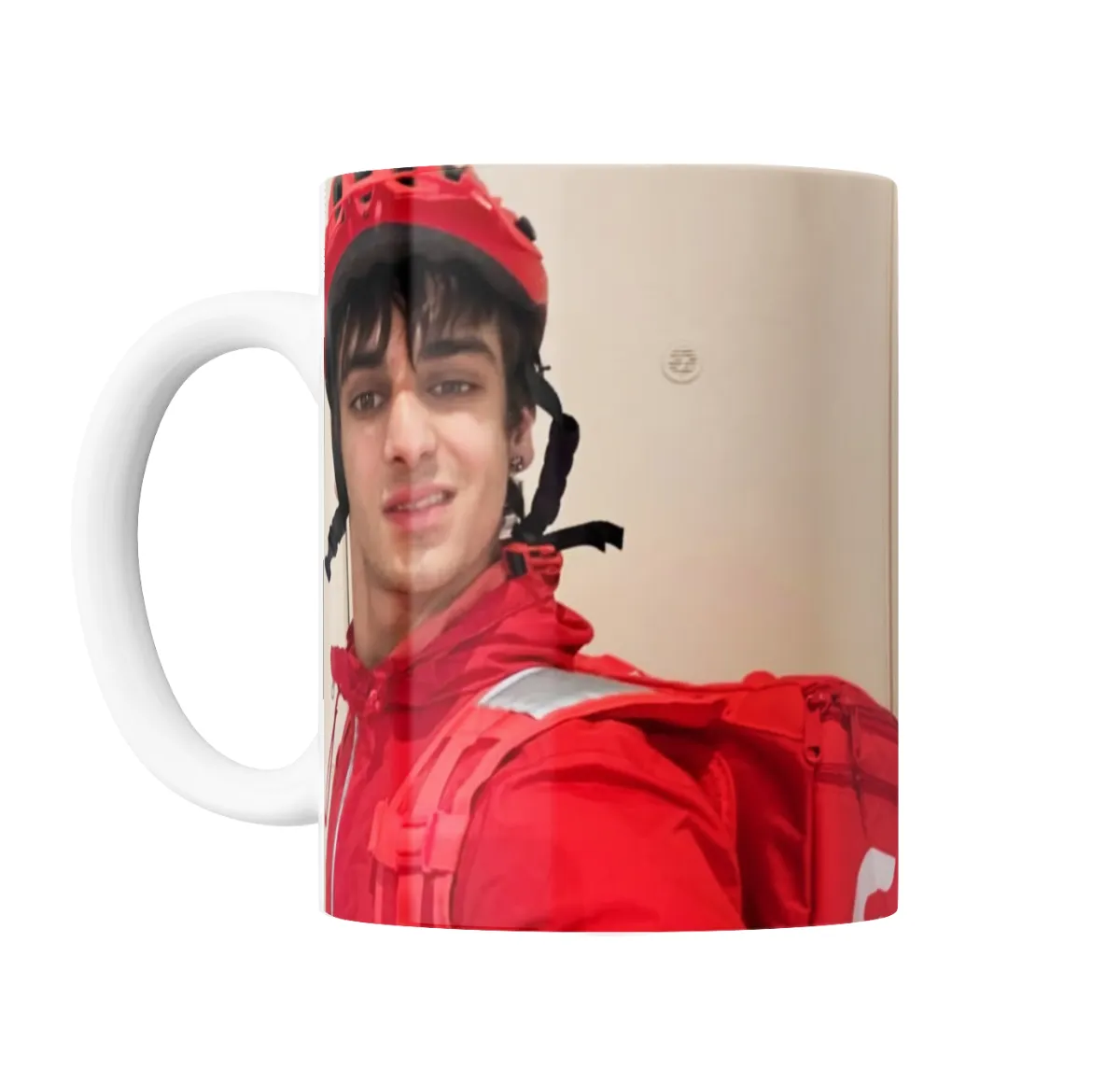 Taza de Cerámica Hilario Jose Repartidor Casco Rojo - vista 2