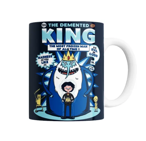 Taza de Cerámica Hora de Aventura El Rey Helado Demente