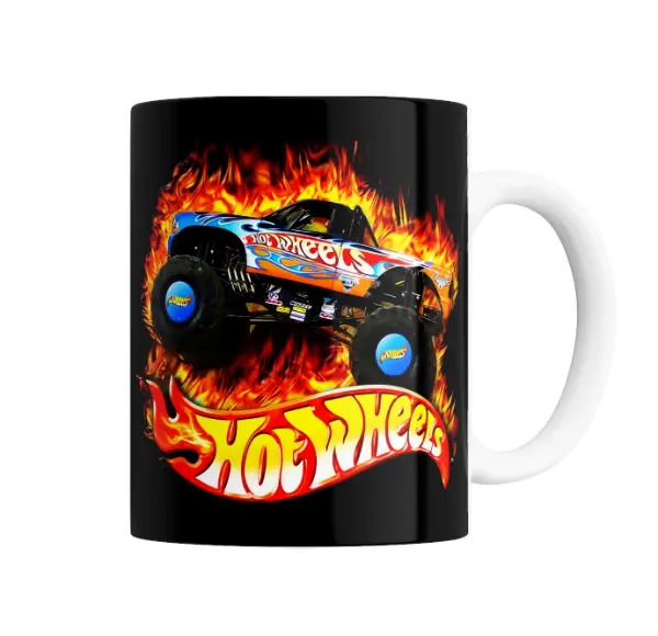 Taza de Cerámica Hot Wheels Monster Truck en Llamas