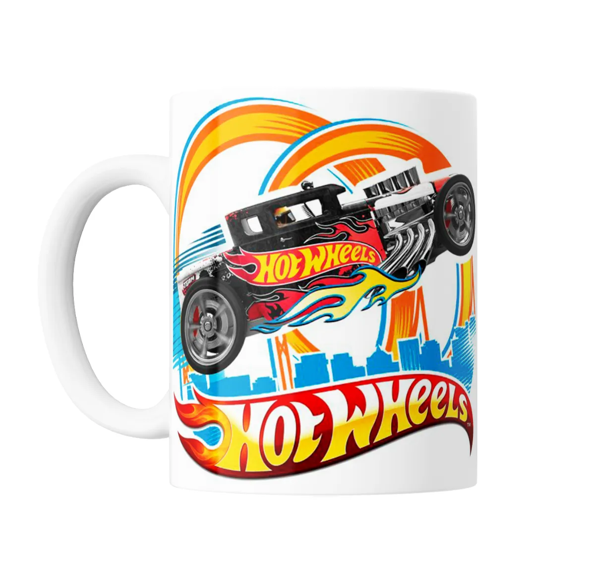 Taza de Cerámica Hot Wheels Auto Llamas Ciudad - vista 2