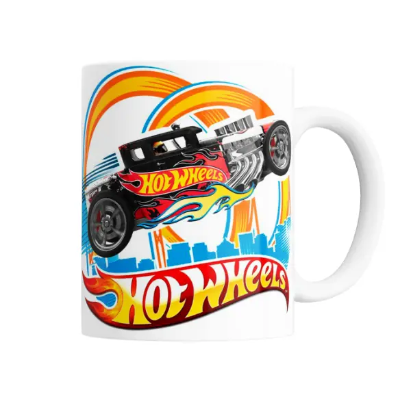 Taza de Cerámica Hot Wheels Auto Llamas Ciudad