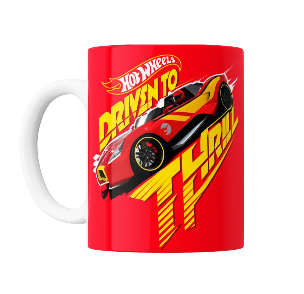 Taza de Cerámica Hot Wheels Driven to Thrill Auto Rojo - vista 2