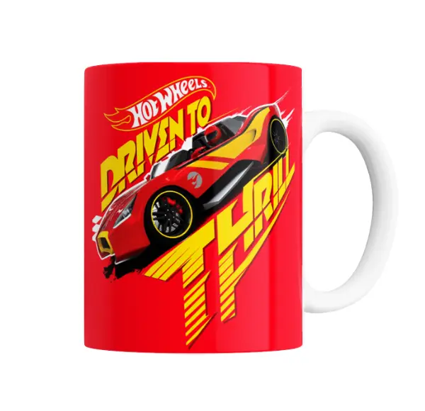 Taza de Cerámica Hot Wheels Driven to Thrill Auto Rojo