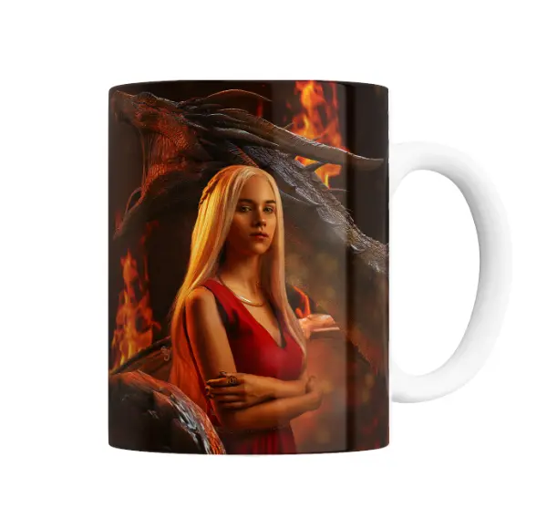 Taza de Cerámica House of The Dragon Daenerys con Dragón