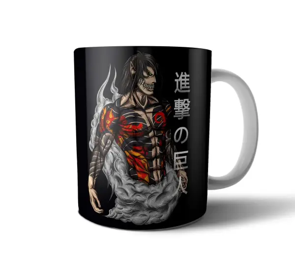 Taza de Cerámica Attack on Titan Eren Titán Ataque