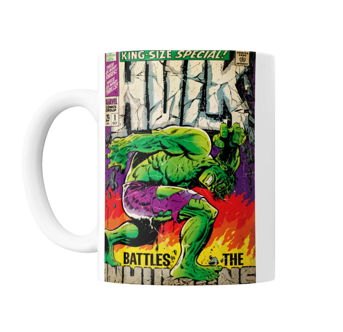 Taza de Cerámica Hulk Portada Comic King-Size Special - vista 2