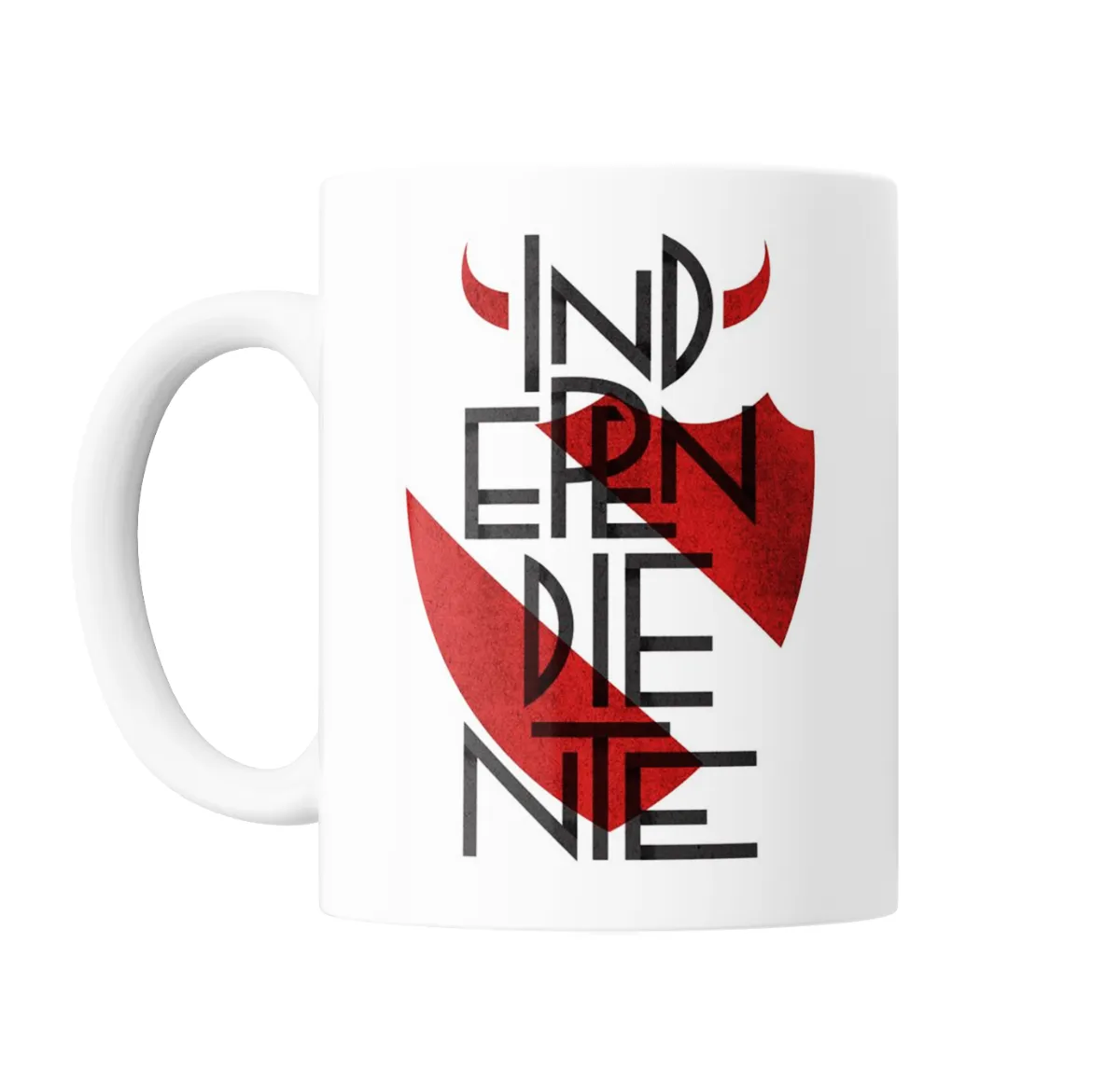 Taza de Cerámica Independiente Diablo Escudo Tipografía - vista 2