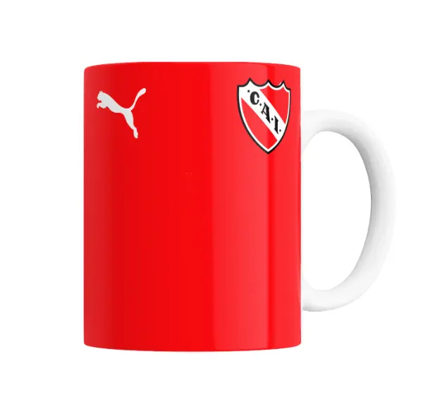 Taza de Cerámica Independiente Camiseta Roja con Escudo