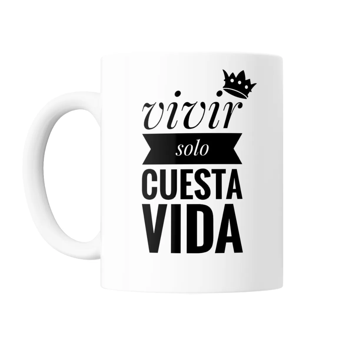 Taza de Cerámica Indio Solari Vivir solo cuesta vida - vista 2
