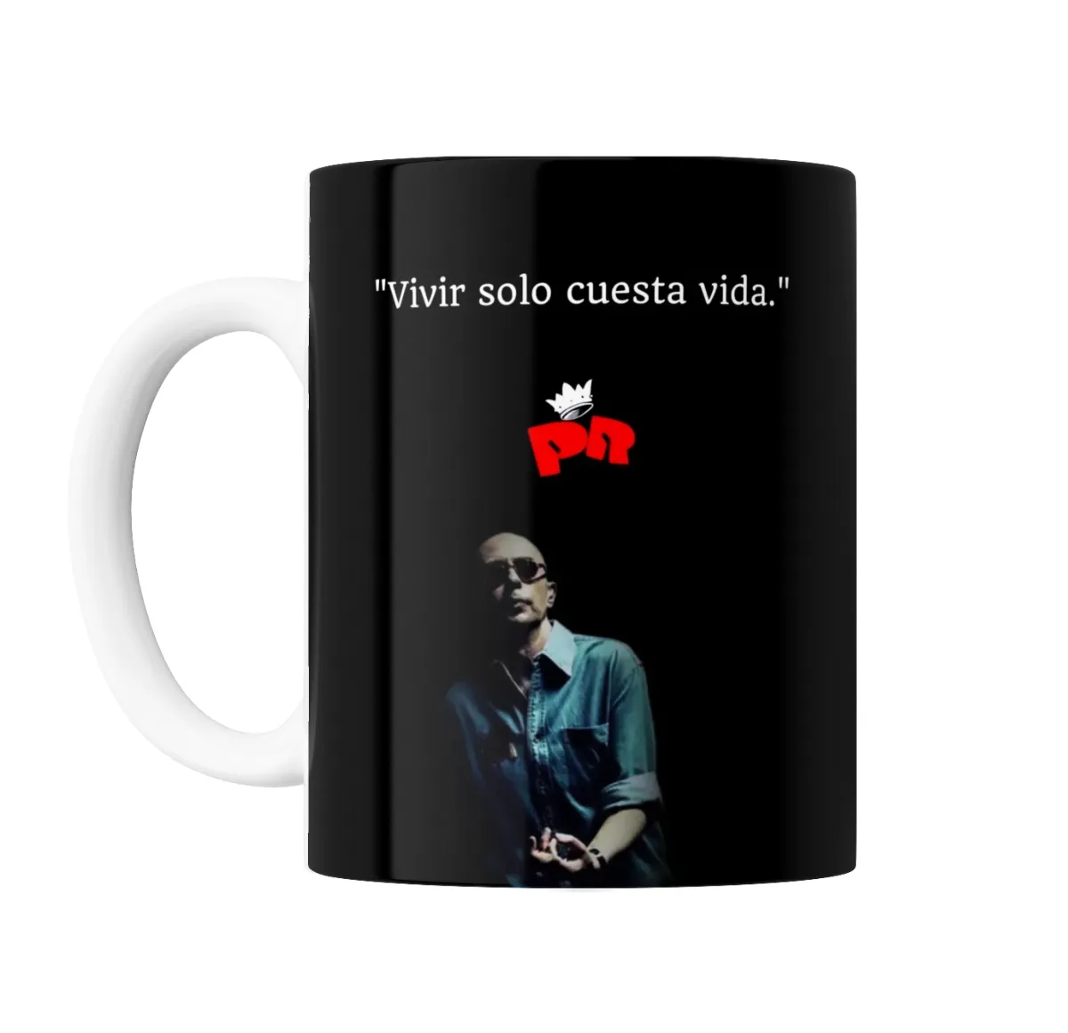 Taza de Cerámica Indio Solari Vivir solo cuesta vida - vista 2