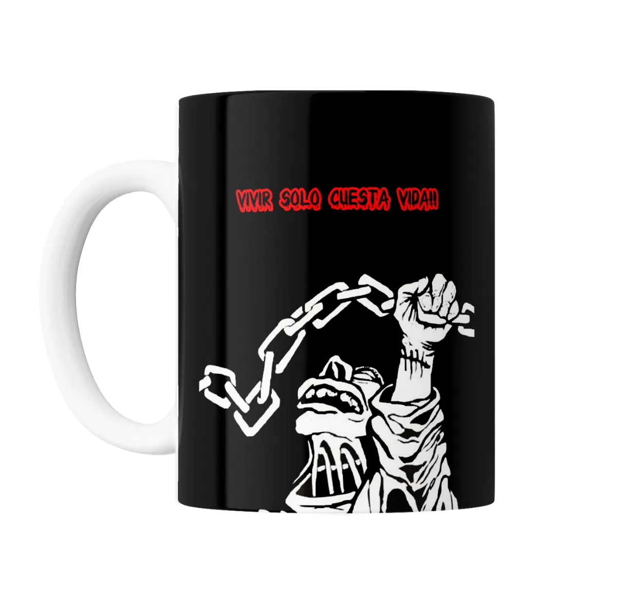 Taza de Cerámica Indio Solari Vivir solo cuesta vida - vista 2