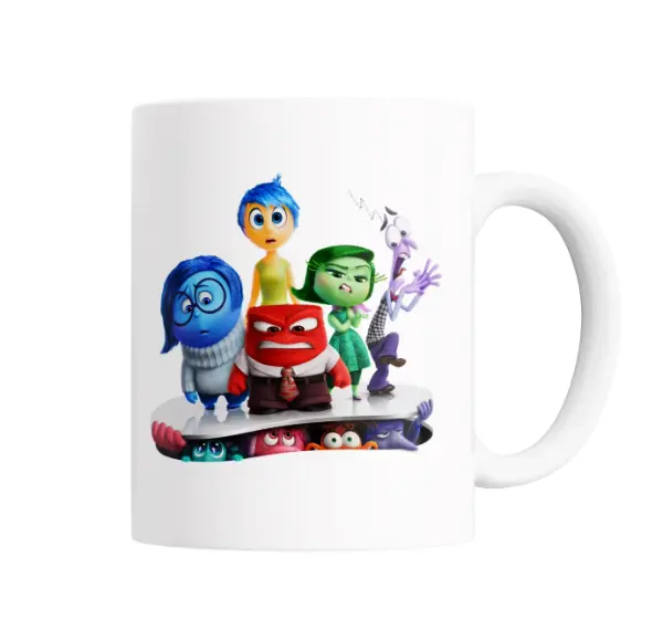 Taza de Cerámica Intensamente Alegría Tristeza Ira Miedo Asco Ansiedad