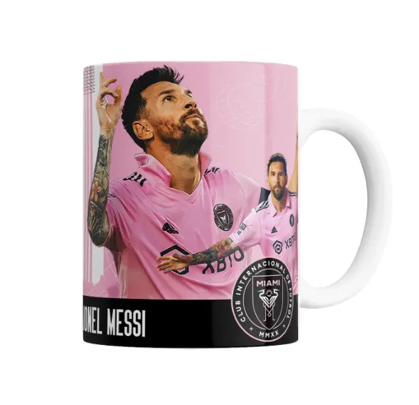 Taza de Cerámica Inter Miami Lionel Messi Rosa