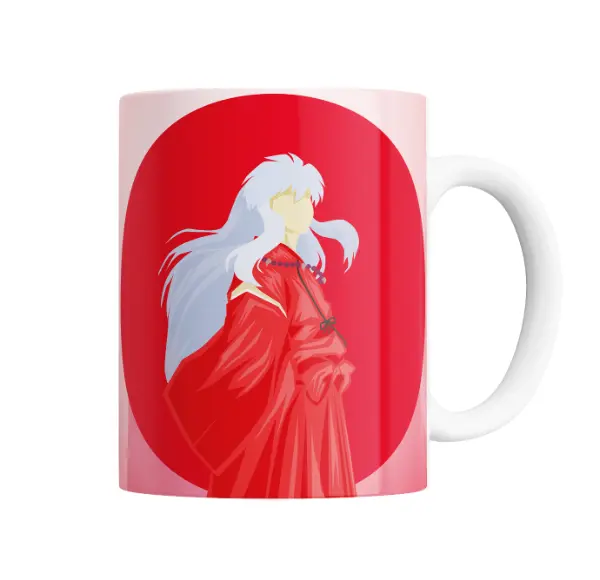 Taza de Cerámica Inuyasha Silueta Roja