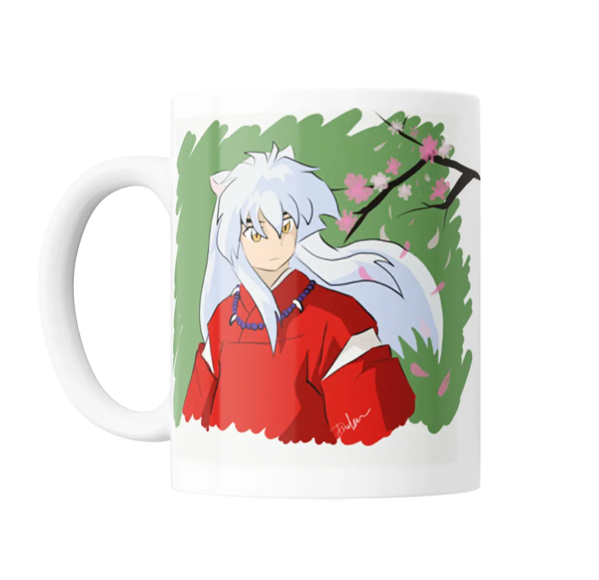 Taza de Cerámica Inuyasha Sesshomaru con Sakura - vista 2