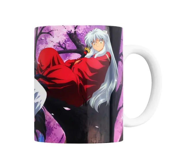 Taza de Cerámica Inuyasha Kagome Higurashi con Sakuras