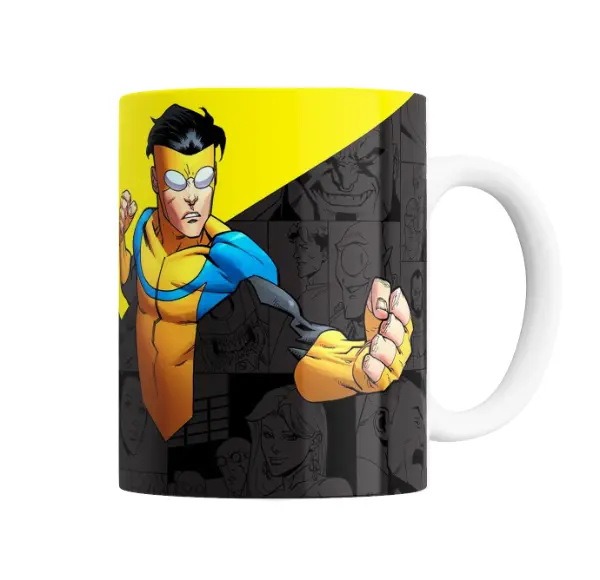Taza de Cerámica Invincible Mark Grayson en Pelea