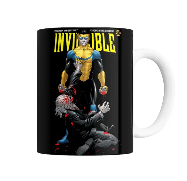 Taza de Cerámica Invincible Mark Grayson vs Omni-Man Portada
